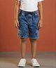 Kiddopanti Denim Woven Cargo Style Washed Shorts - Mid Rag Wash