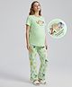 Bella Mama Disney Single Jersey Knit Half Sleeves Night Suit With Winnie The Pooh Graphic - Light Green