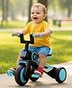 R for Rabbit TinyToes Y-Ace GlidePro Baby Tricycle Anti-Slip Grip with Comfort Seat - Blue & Black