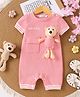 Mark & Mia Romper With Teddy Applique & Pocket - Pink