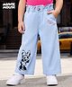 Babyhug Disney Denim Woven Full Length Jeans With Minnie Mouse Graphic - Blue