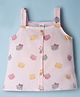 Simply Cotton Woven One Piece Dresses/Frocks Sleeveless All Over Prints Pink 1-3 Months