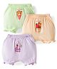 Simply Sinker Knit Bloomers With Animal & Ice Cream Print Pack of 3 - Peach Lilac & Mint