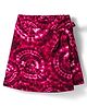 CrayonFlakes Knit Tie & Dye Bow Applique Detailed Skort - Wine
