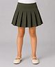 CrayonFlakes Knit Pleated Skirt - Olive