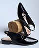 Shoetopia Solid Buckle Closure Sandals - Black