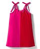 CrayonFlakes Cotton Knit Sleeveless Colour Blocked Dress - Pink