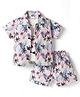 Mom's pet Cotton Knit Half Sleeves Beach Theme Printed Coordinating Shirt & Shorts Set With Printed Tee - Pink