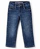 Ruff Denim Full Length Washed Jeans -Navy Blue