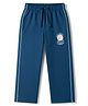 CUCUMBER Cotton Knit Full Length Lounge Pant with Text Print - Blue