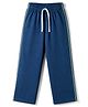 CUCUMBER Knit Full Length Solid Lounge Pant - Navy Blue