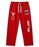 CUCUMBER Knit Full Length Lounge Pant with Text Print - Red