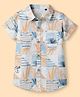 Ruff Cotton Woven Half Sleeves Printed Shirt - Mustard
