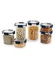 CELLO Stack Lock Kitchen Storage Container Set of 6, BPA Free Air tight Kitchen Container Set, Multipurpose Storage Organiser for Dry Food, Pulses, Spice (900ml + 450ml + 1300ml) x 2 Each, Blue