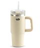 CELLO Quench 600 Insulated Stainless Steel Sipper Tumbler with Straw for Daily Use & Travel 550 ml White| Double Wall Vacuum Insulated Hot & Cold Leakproof Stainless Steel Mug Tumbler for Office
