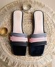 NZS Colour Blocked Strap Detailed Sandals - Black