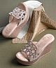 HVNLY by shoetopia Stones Embellished Sandals - Rose-Gold