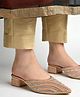 HVNLY by shoetopia Pearl & Stones Embellished Mules - Rose Gold