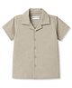 Kookie Kids India Cotton Woven Shirt Half Sleeves Resort Collar Solid Light Grey 4-5 Years