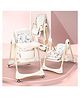 Baybee Nivio Convertible 3-in-1 Baby High Chair for Kids, Baby Swing Chair with 5 Height Adjustable, Footrest, Tray, 160° Recline, Safety Belt & Wheels Baby Feeding Chairs - White