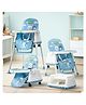 BAYBEE 4 in 1 Convertible High Chair for Kids Foldable Baby Feeding Chair with 3-Point Safety Harness, Adjustable Tray, Booster Seat Easy to Clean, Portable Dining Chair- Blue