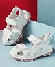 Cute Walk by Babyhug Solid Sandals - White