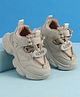 Babyoye Velcro Closure Sneaker Shoes With Bunny Applique - Beige