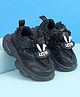 Babyoye Velcro Closure Sneaker Shoes With Bunny Applique - Black
