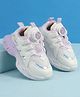 Babyoye Lace Up Sneaker Shoes With Applique - Purple