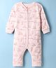 I Bears Interlock Knit Full Sleeves Toys Printed Romper - Peach