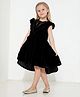 Cherry Crumble By Nitt Hyman Woven Sleeveless Floral Embroidered Dress - Black
