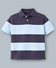 Cherry Crumble By Nitt Hyman Knit Half Sleeves Striped Polo Tee - Multi Colour