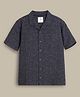 Cherry Crumble By Nitt Hyman Cotton Woven Half Sleeves Abstract Printed Shirt - Navy Blue