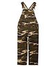 Cherry Crumble By Nitt Hyman Cotton Woven Camouflage Printed Dungaree - Brown