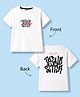 Smarty Boys Cotton Knit T-Shirts Half Sleeves Round Neck Graphic Print White 3-4 Years