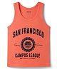 Smarty Boys Cotton Knit T-Shirt Sleeveless Graphic Rust Orange 5-6 Years