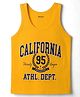 Smarty Boys Cotton Knit Sleeveless T-Shirt with Graphic Print Yellow 3-4 Years