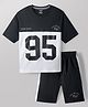 Smarty Boys Knitted Half Sleeves Cut N Sew T-Shirt & Shorts Set - Black