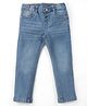 Simply Premium Denim Woven Full Length Washed Jeans - Light Blue