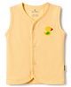 Child World Sinker Knit Sleeveless Jhabla with Duck Print - Gold