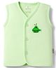 Child World Sinker Knit Sleeveless Submarine Printed Jhabla - Light Green