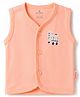Child World Sinker Knit Sleeveless Vehicles Printed Jhabla - Peach