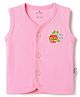 Child World Sinker Knit Sleeveless Jhabla with Honeybee Print - Pink