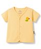 Child World Sinker Knit Half Sleeves Duck Printed Jhabla - Golden