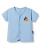Child World Sinker Knit Half Sleeves Nautical Theme Printed Jhabla- Light Blue