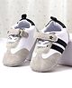 Cute Walk by Babyhug Velcro Closure Striped Booties - Grey