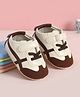 Babyoye Velcro Closure Solid Booties - Brown