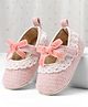 Cute Walk by Babyhug Velcro Closure Booties With Lace Detailing - Pink