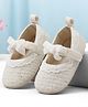 Cute Walk by Babyhug Velcro Closure Booties With Lace Detailing - White