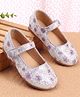 Babyoye Velcro Closure Ballerina with Glitter Print - PUrple